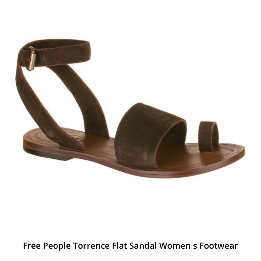 Free People • Torrence Dark Brown Leather Sandals